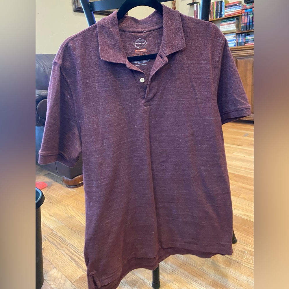 St. John’s Bay -  M - maroon, short sleeved polo (#71)